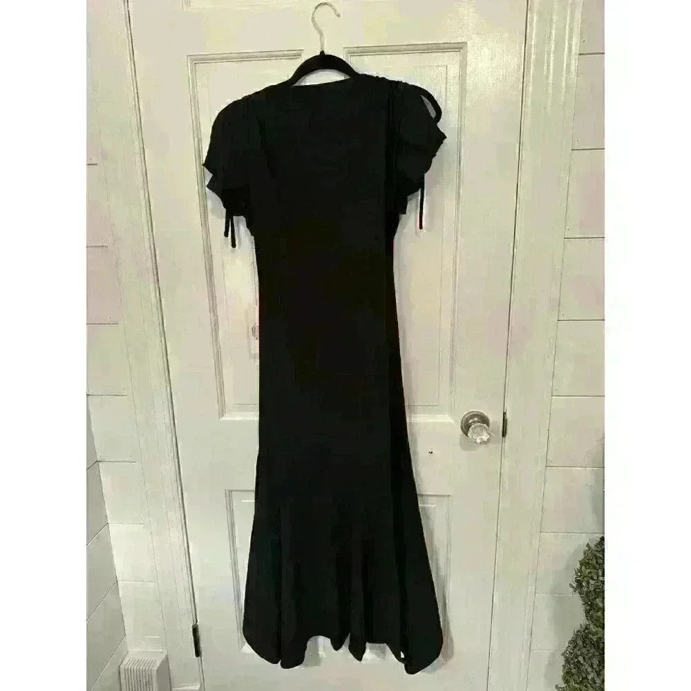 Bishop‎ and Young Anthropologie Black Tara Wrap Dress size S NWT - Picture 4 of 4